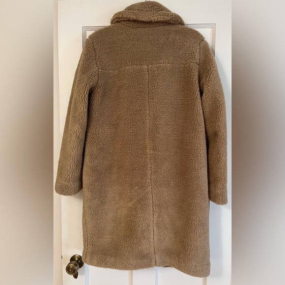 GAP Long Teddy Coat Light Brown - Picture 7 of 9